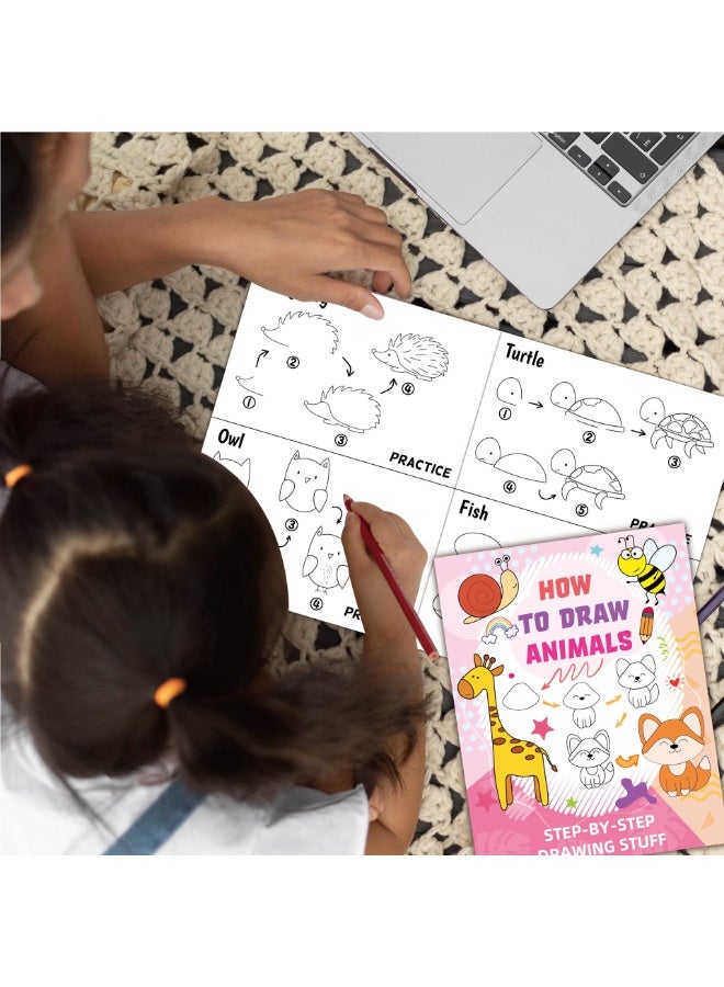 Capstro How to Draw Step-by-Step Drawing Book for Kids – Guided Sketch Practice for Early Art Skills, Creative Learning & Screen-Free Activity – Animal Theme - Image 5